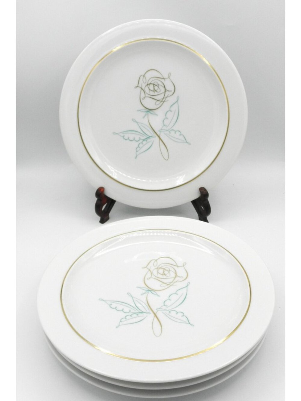 Easterling SPENCERIAN ROSE Dinner Plates Set of 4  Pattern Code: EASSPR